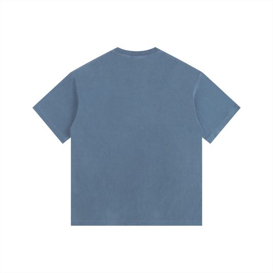 Vintage Washed Oversized Tee - Royal Blue