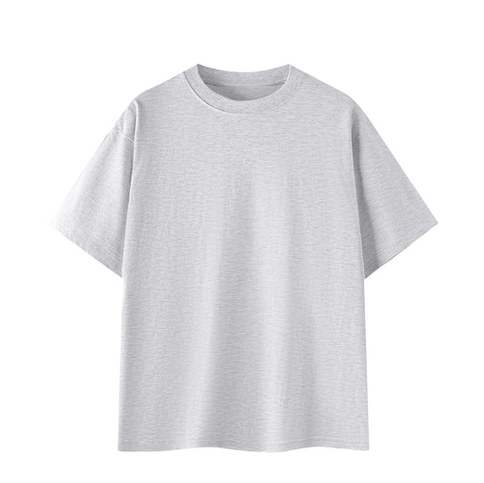 Essential Cotton T-Shirt - White Grey